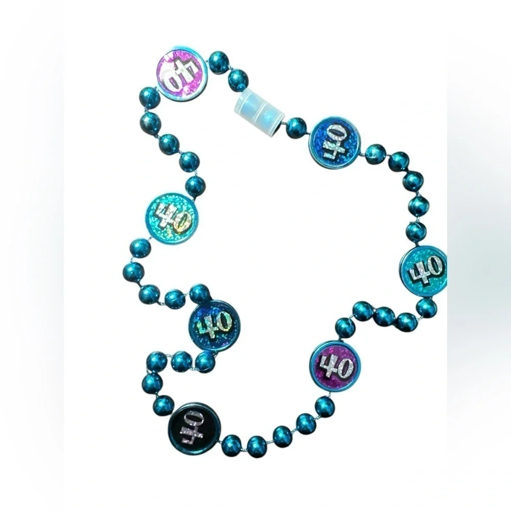 Over the Hill Makeup Brush and Beaded Necklace Set